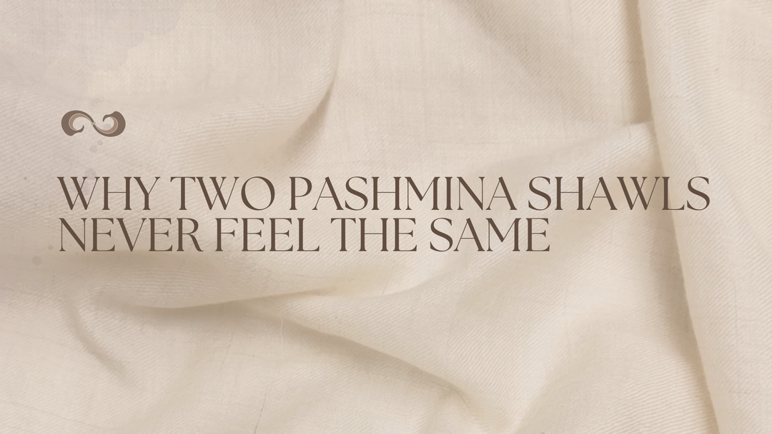 Why two pashmina shawls never feel the same with pure ivory pashmina background