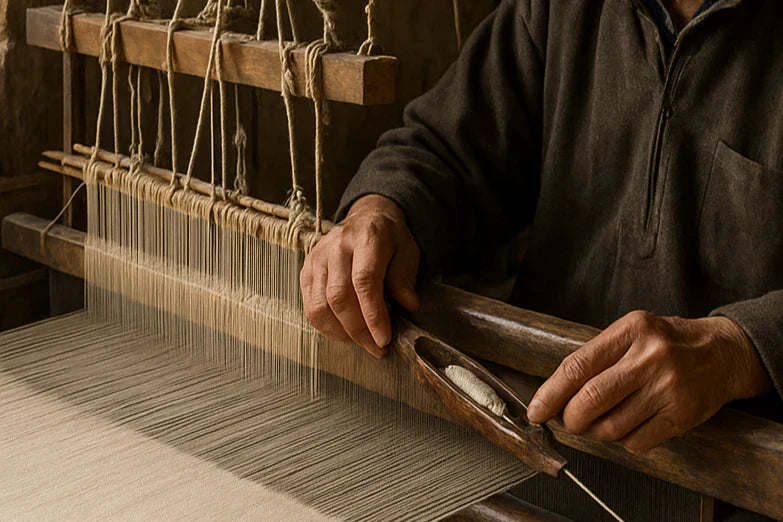 pashmina making in process