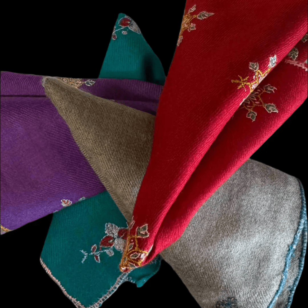 Pashmina pocket squares by Indus Weavers designed for refined styling in suits, weddings, and formal occasions