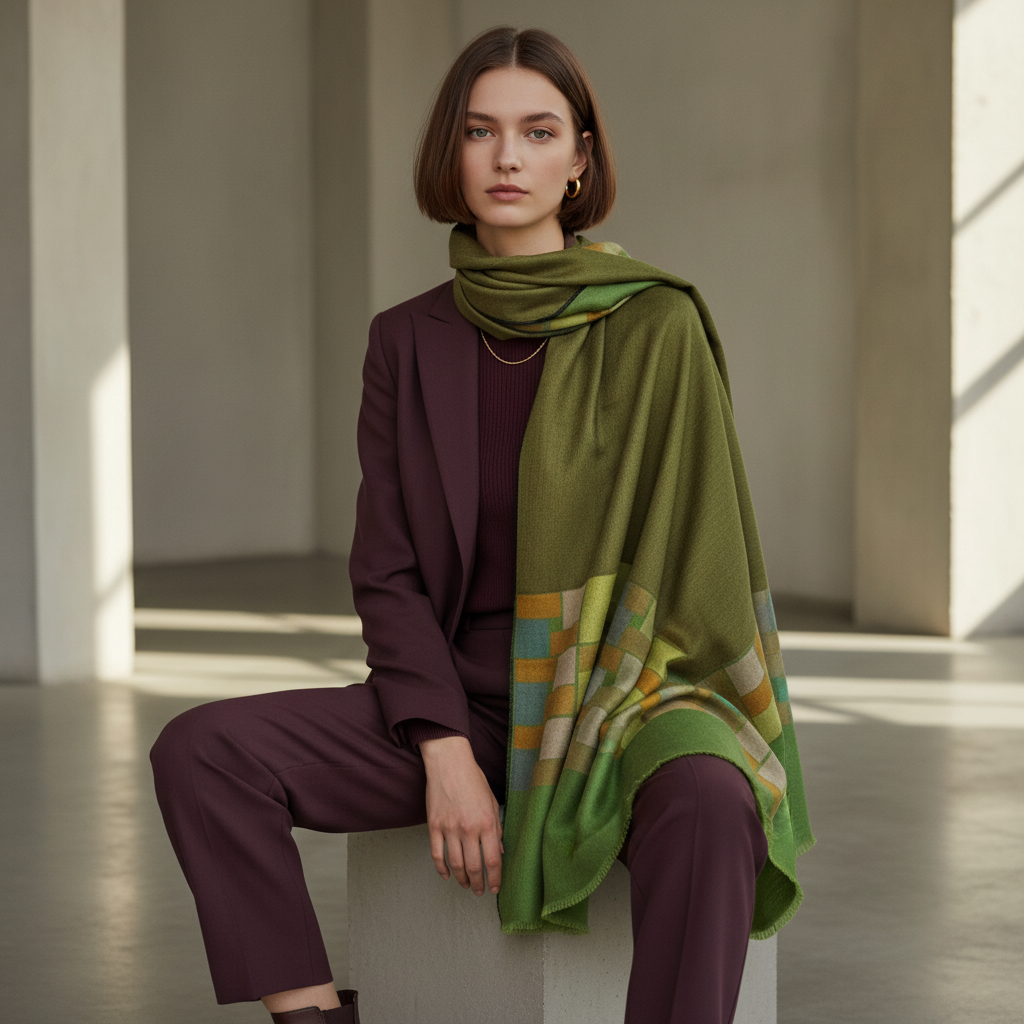 CUBIC | Handwoven Reversible Kani Pashmina Shawl