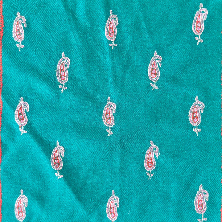 Green Paisley Pocket square 