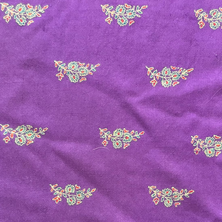 Purple Long floral andkerchief