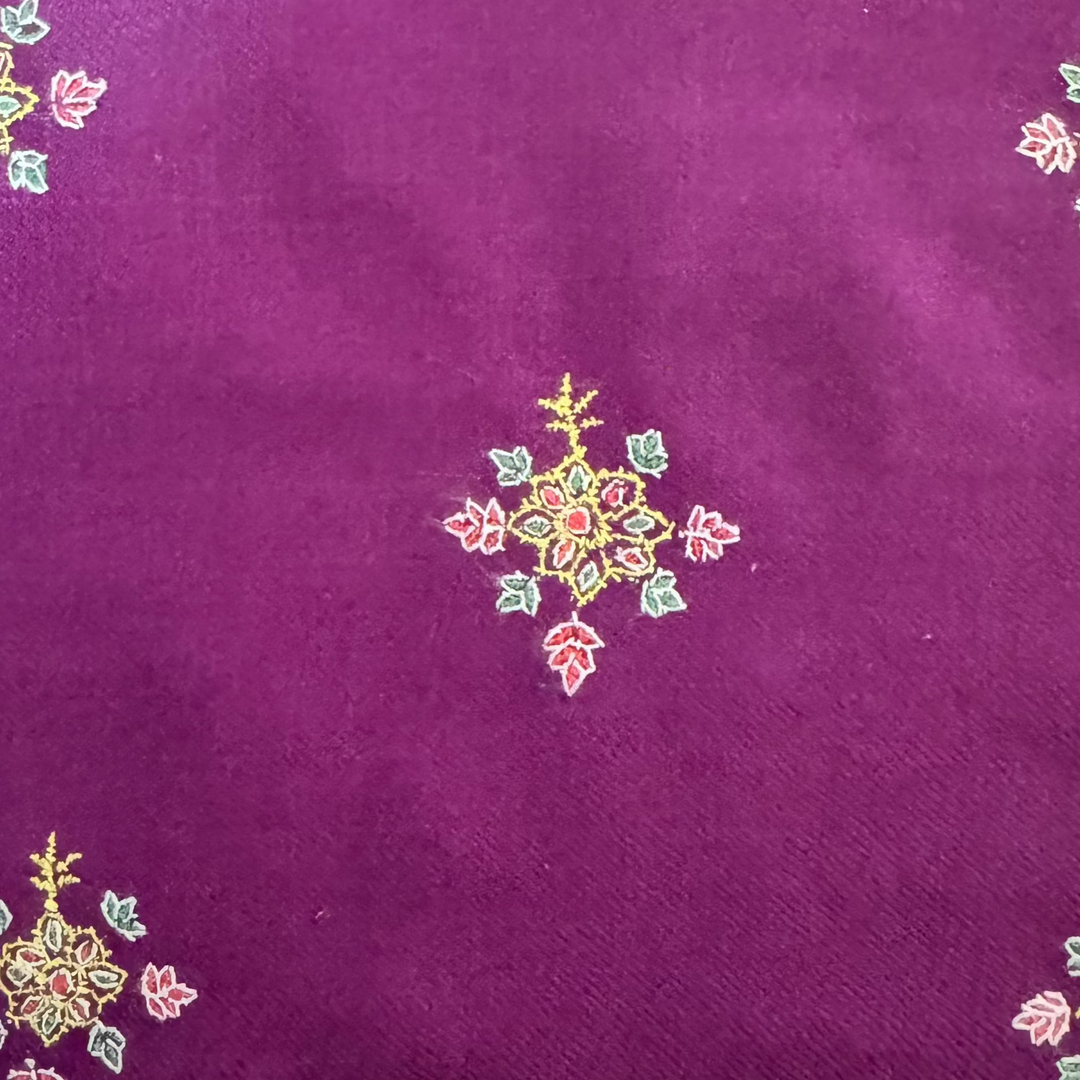 Handmade purple closeup pocket square