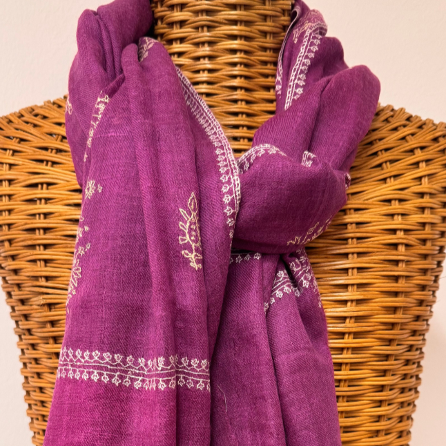Magenta pashmina shawl