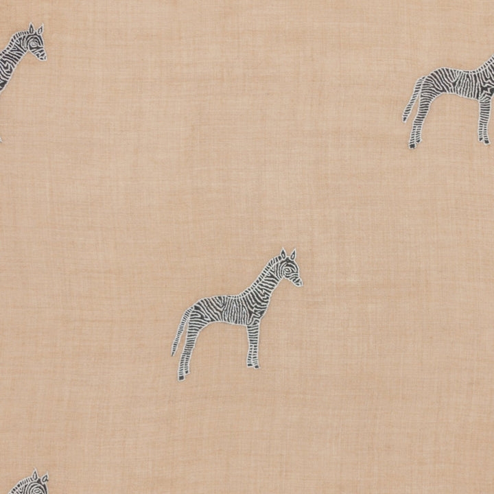 Modern striped cashmere wrap with fine hand-embroidered Sozni detailing