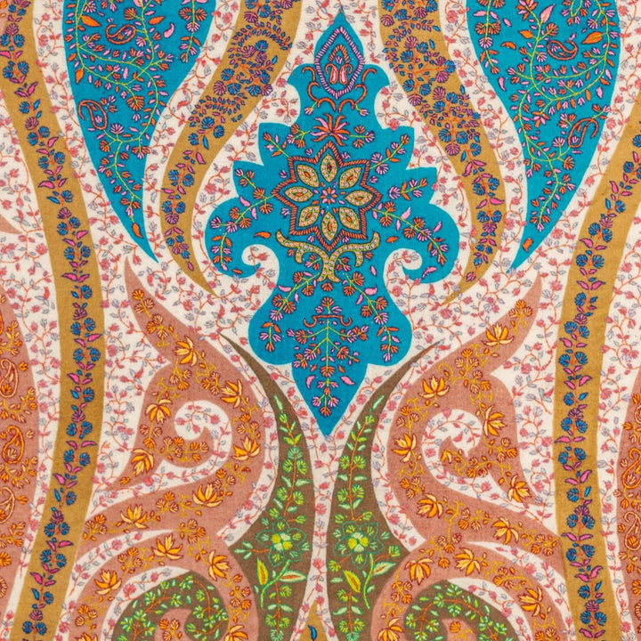Multicolour Jamawar Pashmina shawl with intricate handcrafted patterns