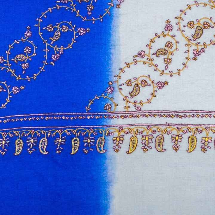 Sozni Embroidered Pashmina with intricate patterns