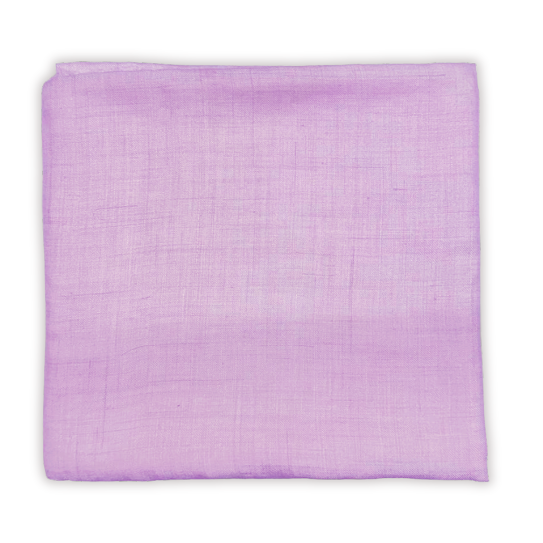 Purple pashmina shawl folded on a white background