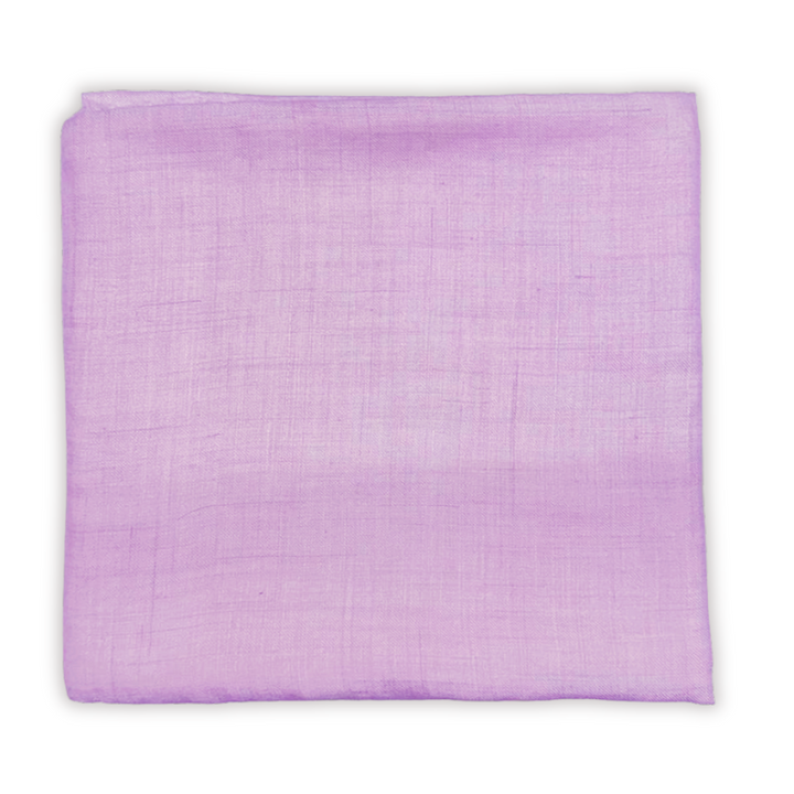 Purple pashmina shawl folded on a white background