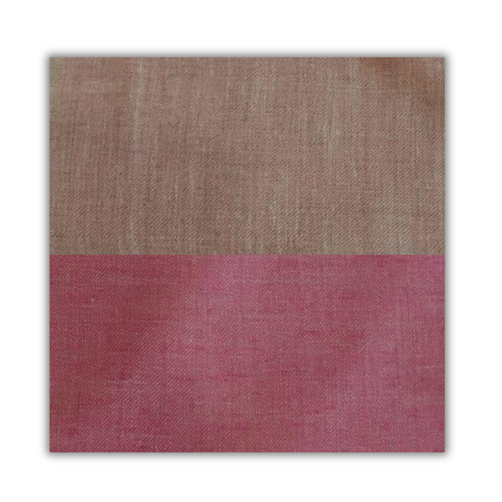 Two-tone pashmina shawl with beige and pink on a white background