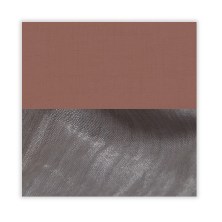 pashmina Two color swatches, one brown and one gray, on a white background.
