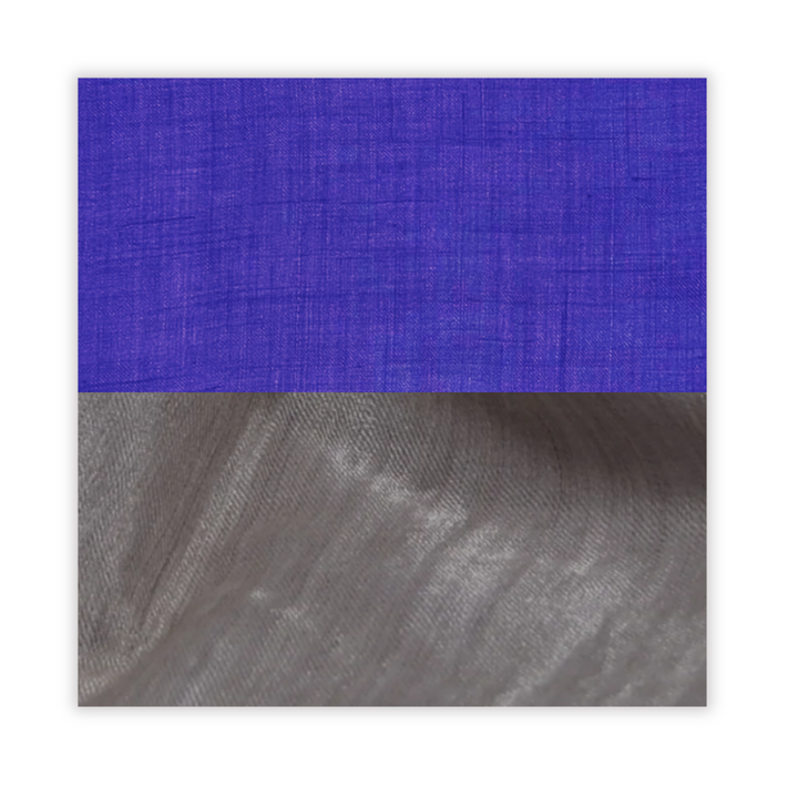 pashmina  color swatches in silver and blue on a white background