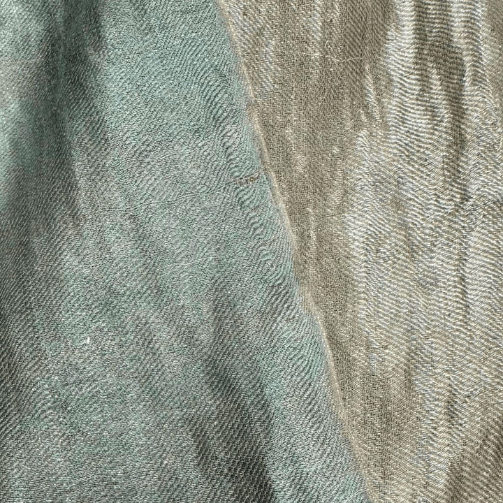Eira Handwoven Reversible Pashmina Shawl with Metallic Sheen | Sage Green Lightweight cashmere wrap layering & gifting