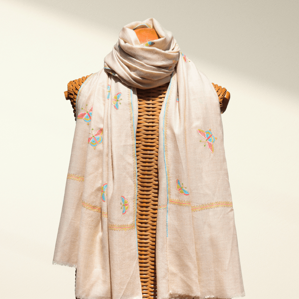 FLURTY – Luxury Pashmina Cashmere Scarf | Handwoven Kashmiri Shawl - Indus Weavers