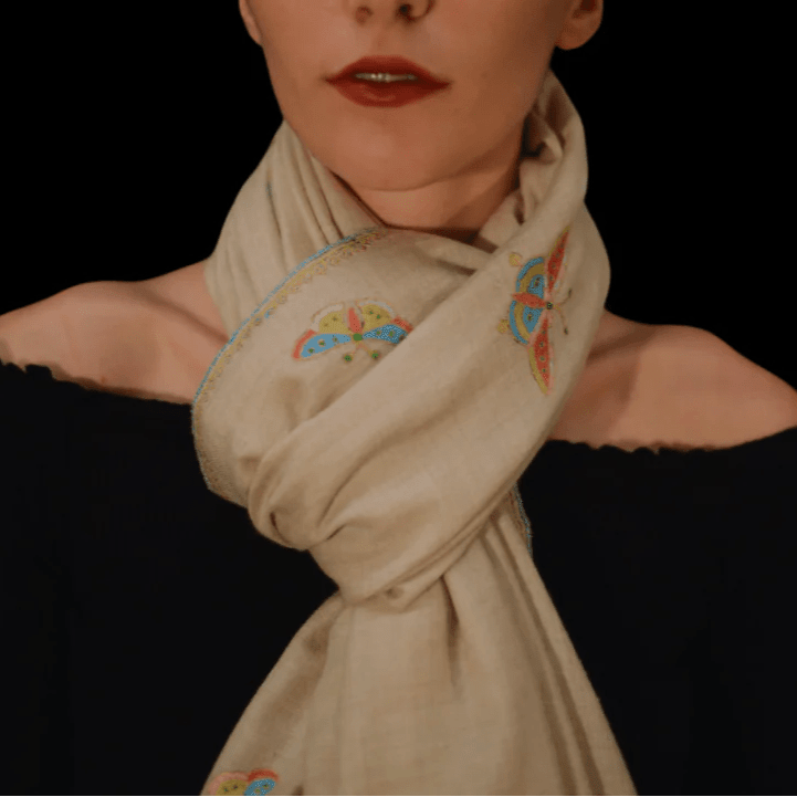 FLURTY – Luxury Pashmina Cashmere Scarf | Handwoven Kashmiri Shawl - Indus Weavers