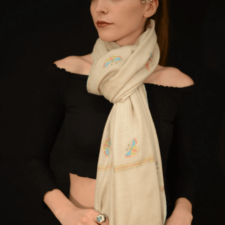 FLURTY – Luxury Pashmina Cashmere Scarf | Handwoven Kashmiri Shawl - Indus Weavers