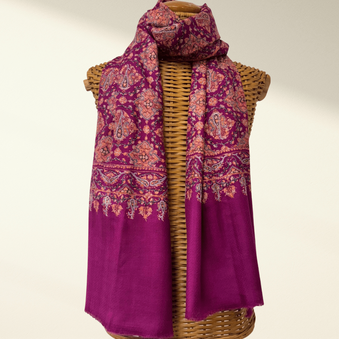 GULNAR – Handwoven Pure Kashmiri Pashmina Shawl | Limited Edition Luxury Cashmere Wrap - Indus Weavers