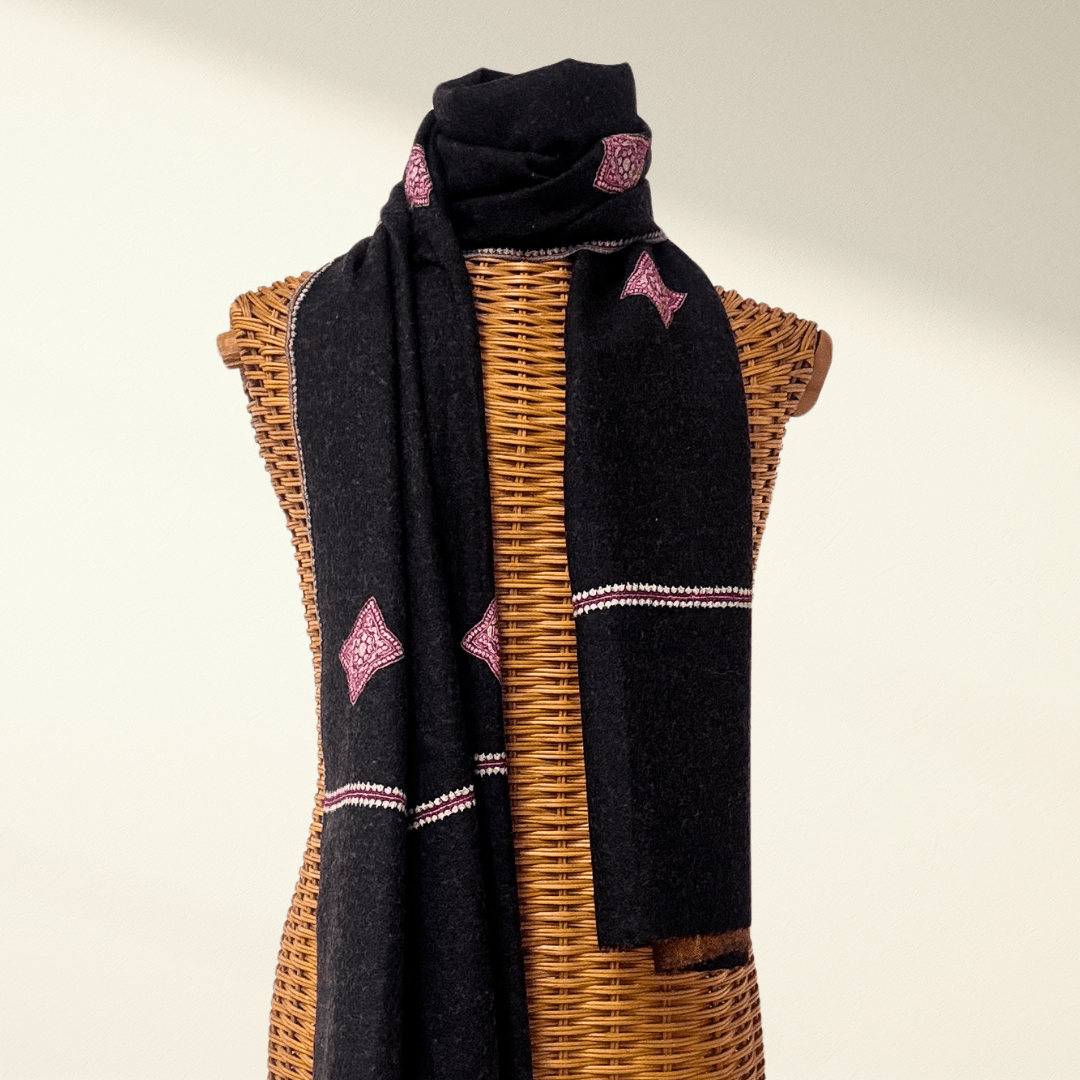 Handcrafted Pashmina Shawl REVERE Reversible Aksi Wrap - Indus Weavers