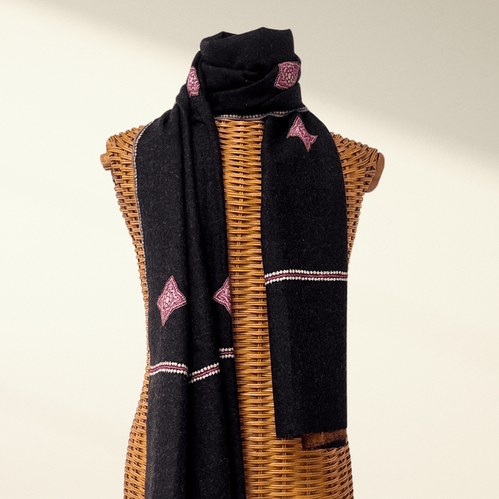 Handcrafted Pashmina Shawl REVERE Reversible Aksi Wrap - Indus Weavers