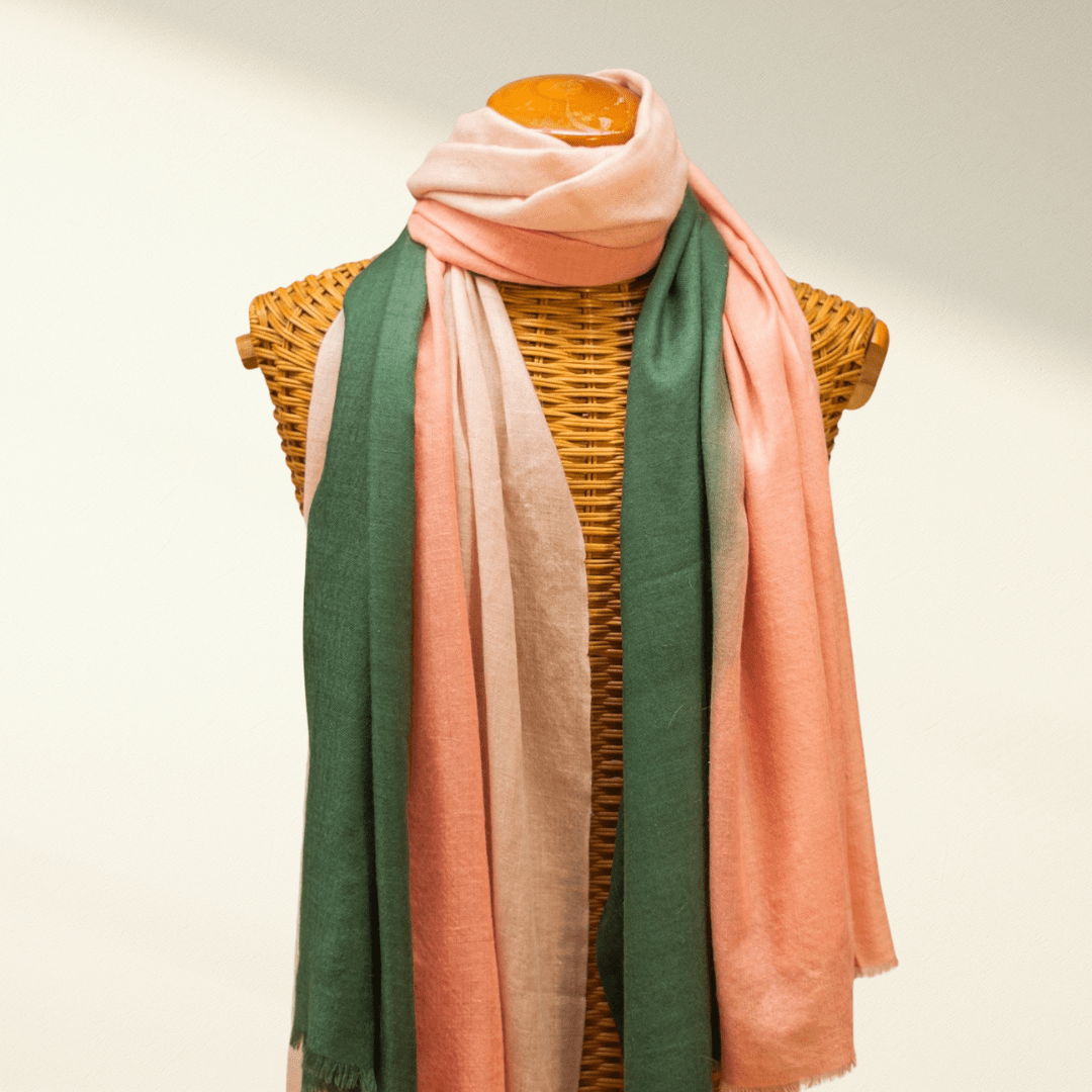Handwoven OMBRE Pashmina Shawl – Pure Shaded Luxury Wrap - Indus Weavers