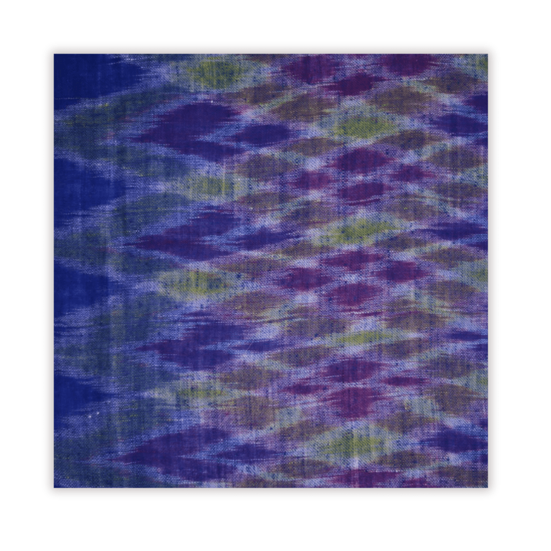 Ikat Pashmina in shades of Violet and Blue - Indus Weavers