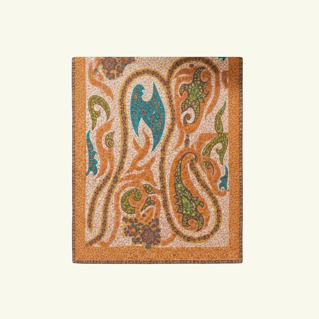 REINA Pure Pashmina Heirloom – Detail of Intricate Paisley & Floral Jamawar Pattern with Kalamkari Hand-Painted Touches | Indus Weavers
