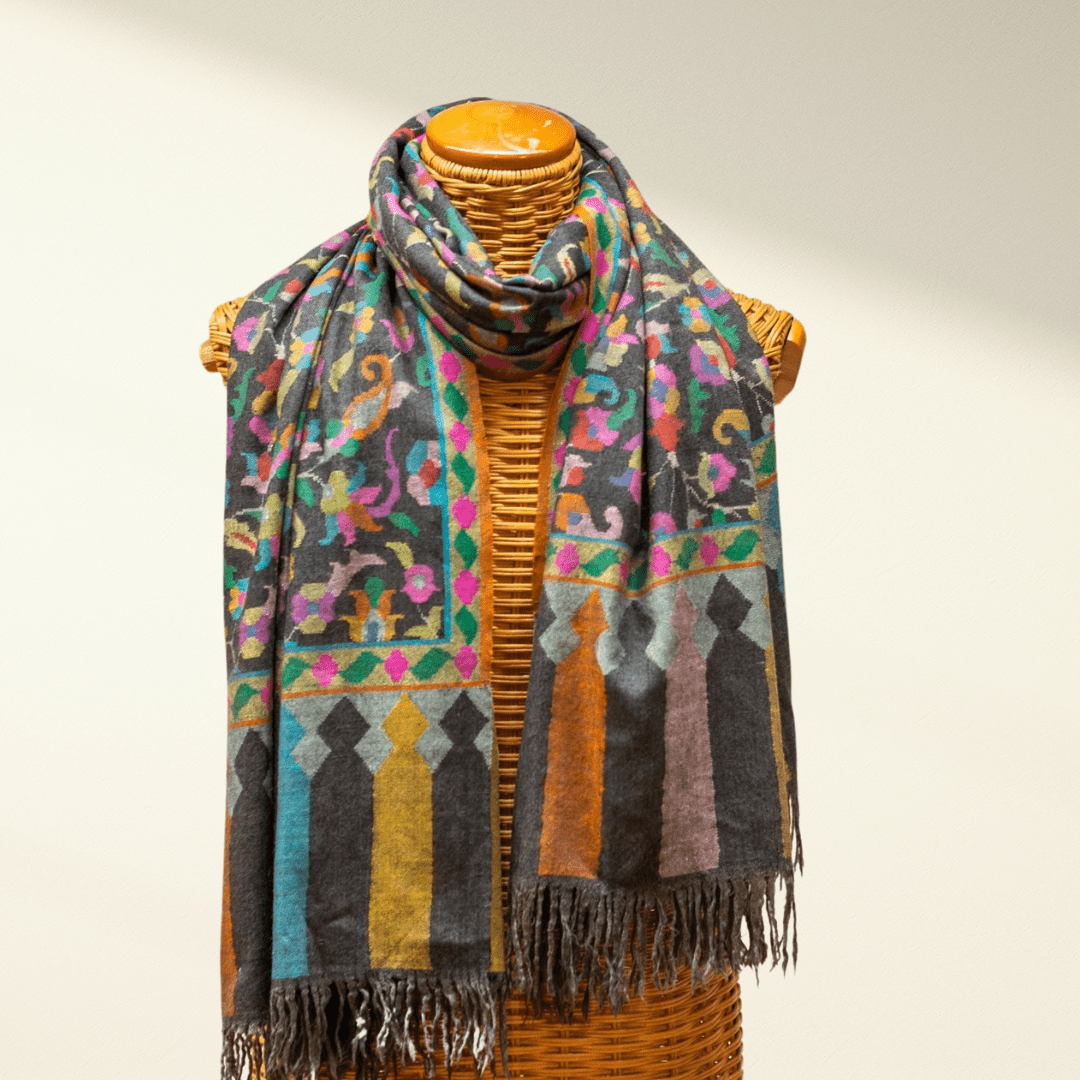 Kani Pashmina Shawl KARINA Soft Handwoven Pure Kani Shawl - Indus Weavers