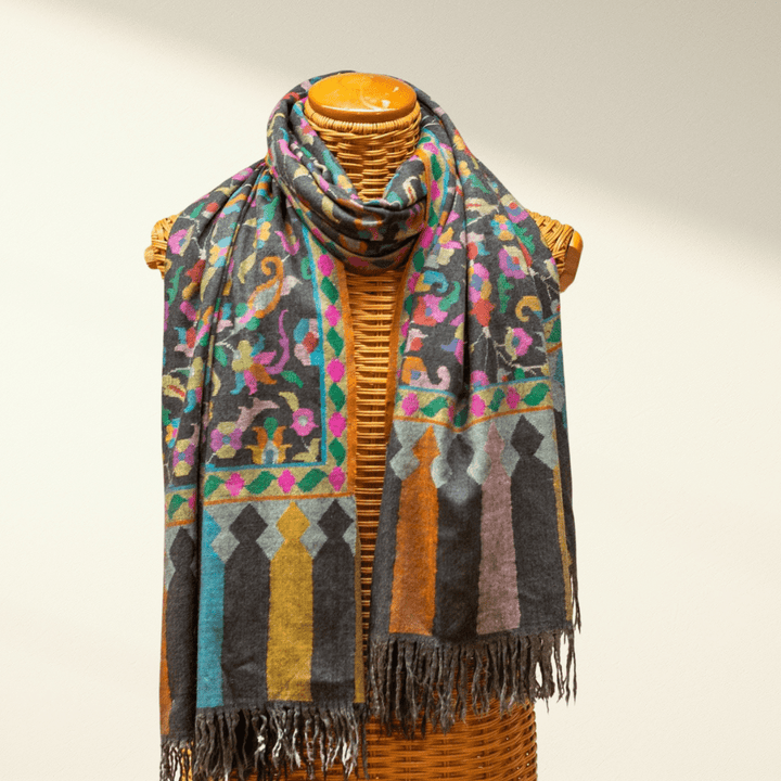 Kani Pashmina Shawl KARINA Soft Handwoven Pure Kani Shawl - Indus Weavers