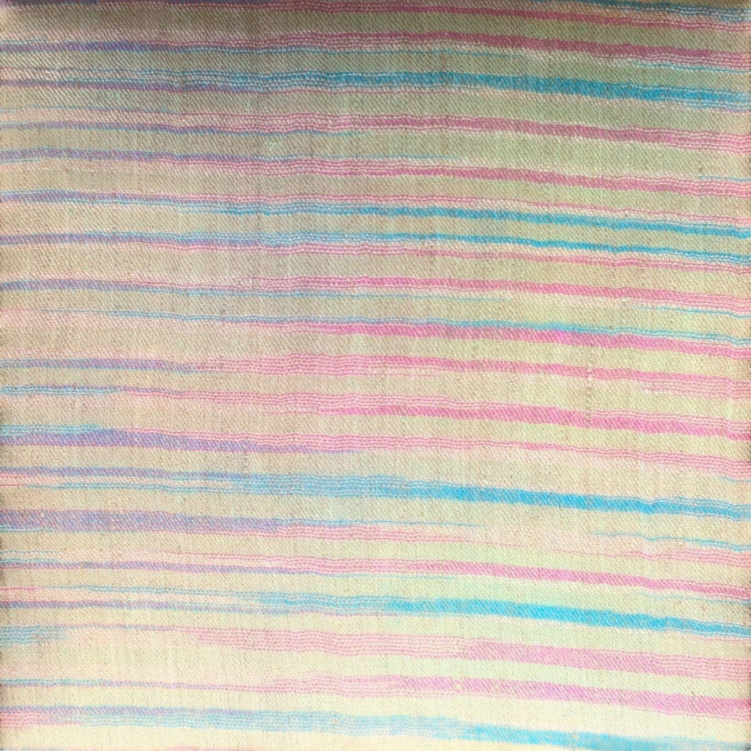 KHADI Pure Kashmiri Kani Pashmina – Full Shawl View Showing Lightweight Handwoven Cashmere in Natural Tone | Indus Weavers