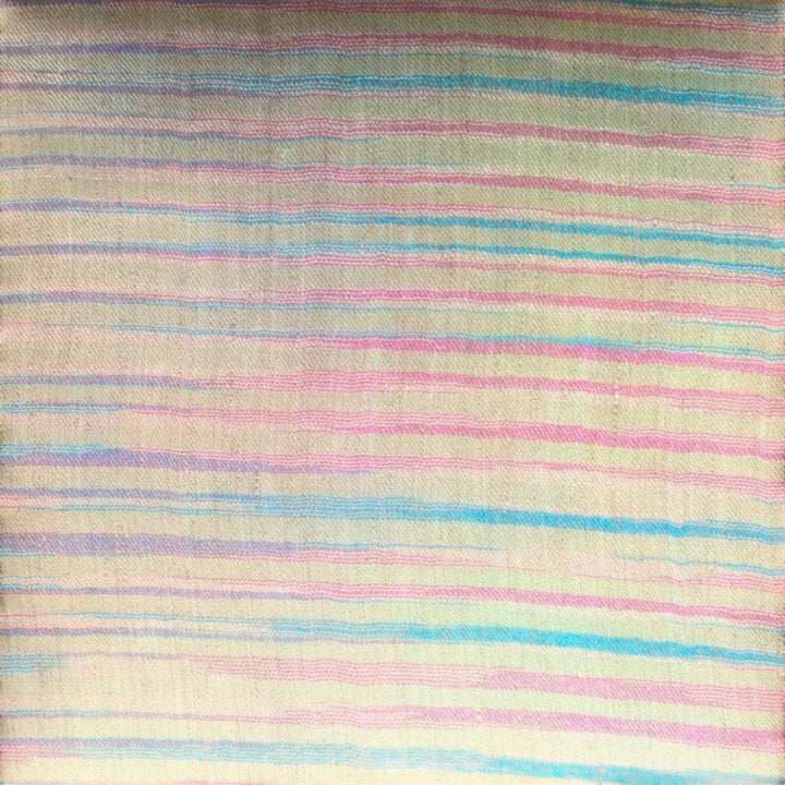 KHADI Pure Kashmiri Kani Pashmina – Full Shawl View Showing Lightweight Handwoven Cashmere in Natural Tone | Indus Weavers
