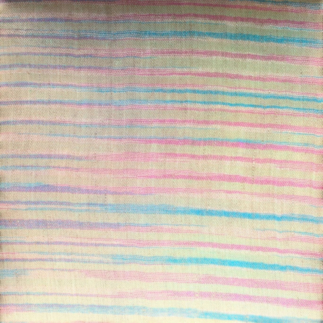 KHADI Pure Kashmiri Kani Pashmina – Full Shawl View Showing Lightweight Handwoven Cashmere in Natural Tone | Indus Weavers