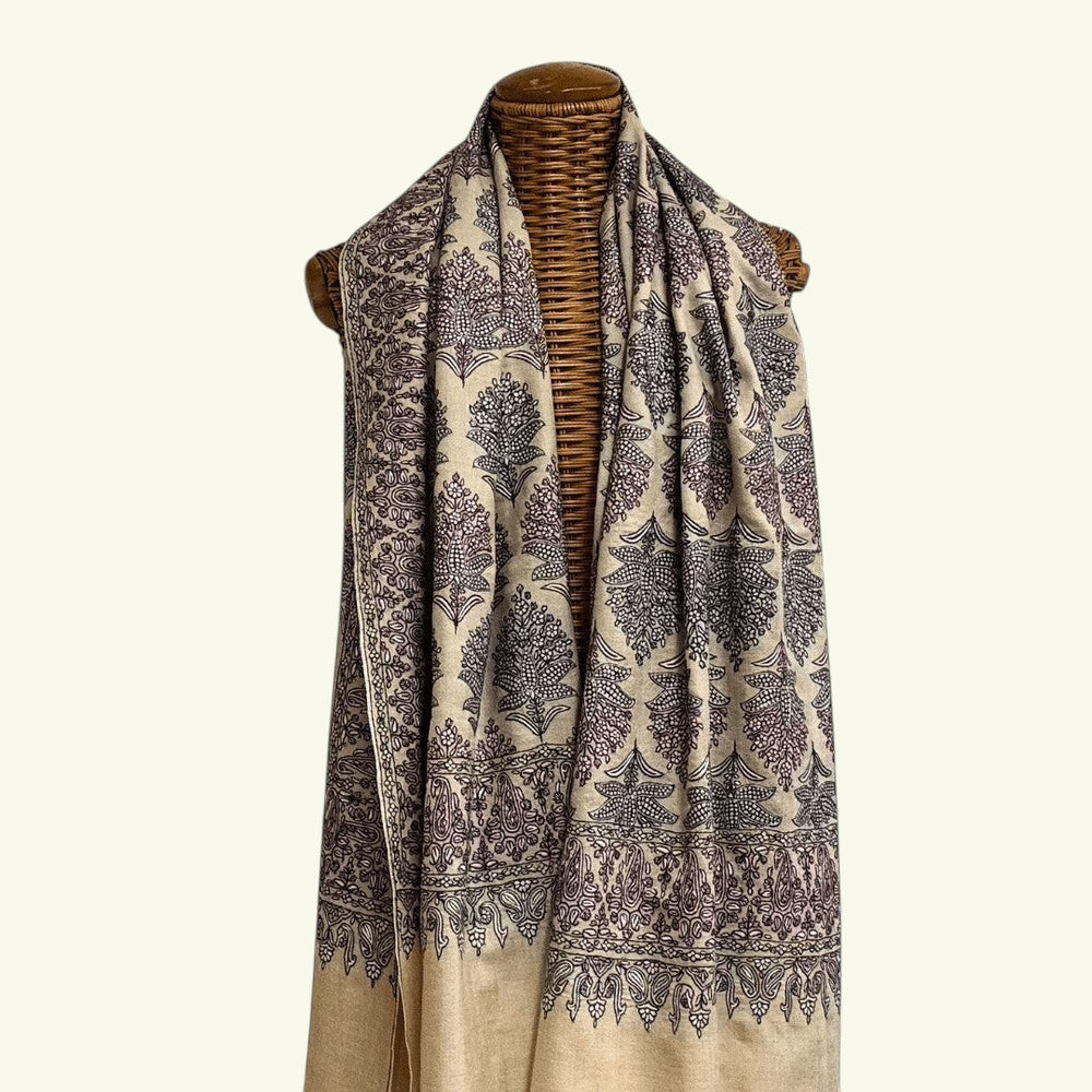 Lumora – Handwoven Cashmere Pashmina Shawl with Sozni Jamawar Embroidery | Luxury Artisan Heirloom - Indus Weavers