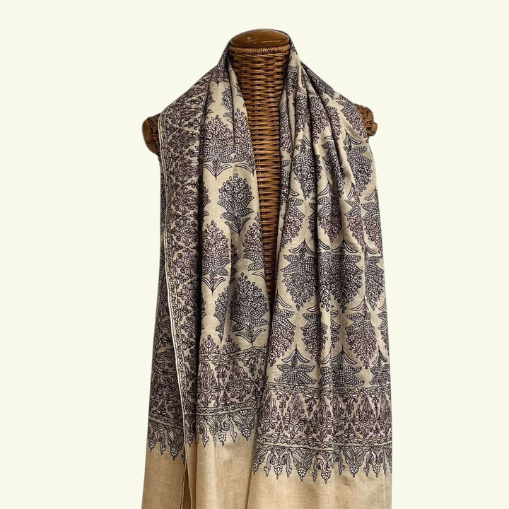 Lumora – Handwoven Cashmere Pashmina Shawl with Sozni Jamawar Embroidery | Luxury Artisan Heirloom - Indus Weavers