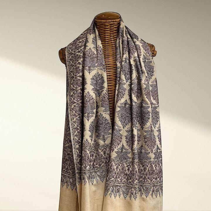 Lumora – Handwoven Cashmere Pashmina Shawl with Sozni Jamawar Embroidery | Luxury Artisan Heirloom - Indus Weavers