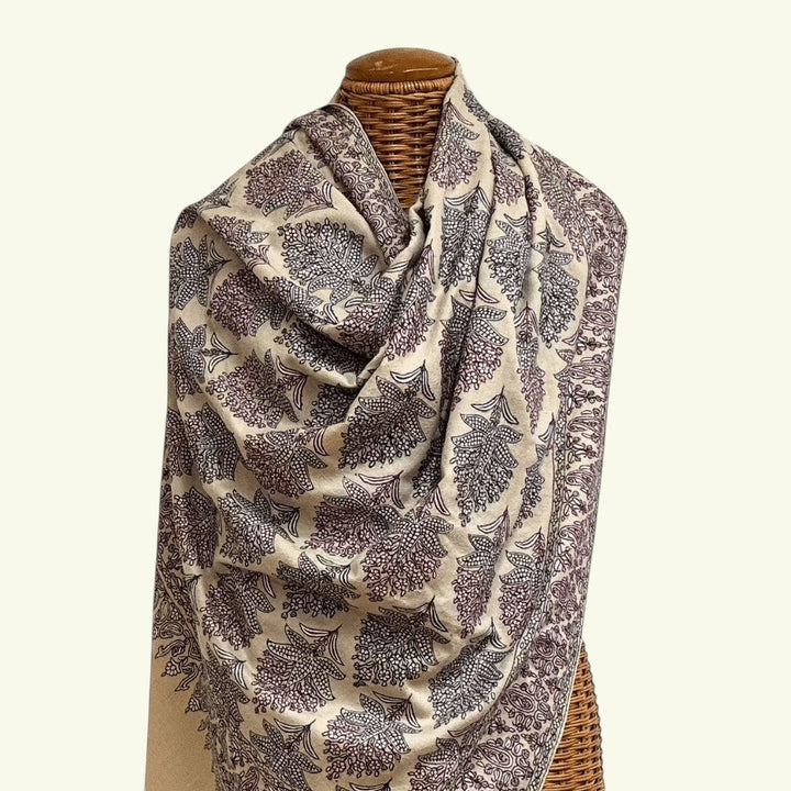 Lumora – Handwoven Cashmere Pashmina Shawl with Sozni Jamawar Embroidery | Luxury Artisan Heirloom - Indus Weavers