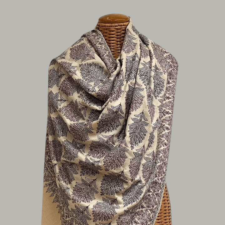 Lumora – Handwoven Cashmere Pashmina Shawl with Sozni Jamawar Embroidery | Luxury Artisan Heirloom - Indus Weavers
