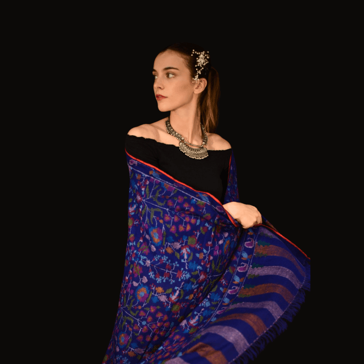 Luxurious Handwoven KAIA Kani Pashmina Shawl - Indus Weavers