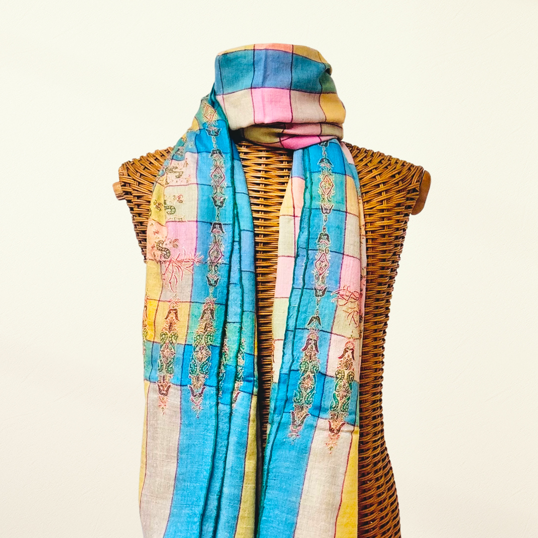 Luxury Pashmina Shawl AYESHA Handcrafted Cashmere Soft Elegant Shawl - Indus Weavers