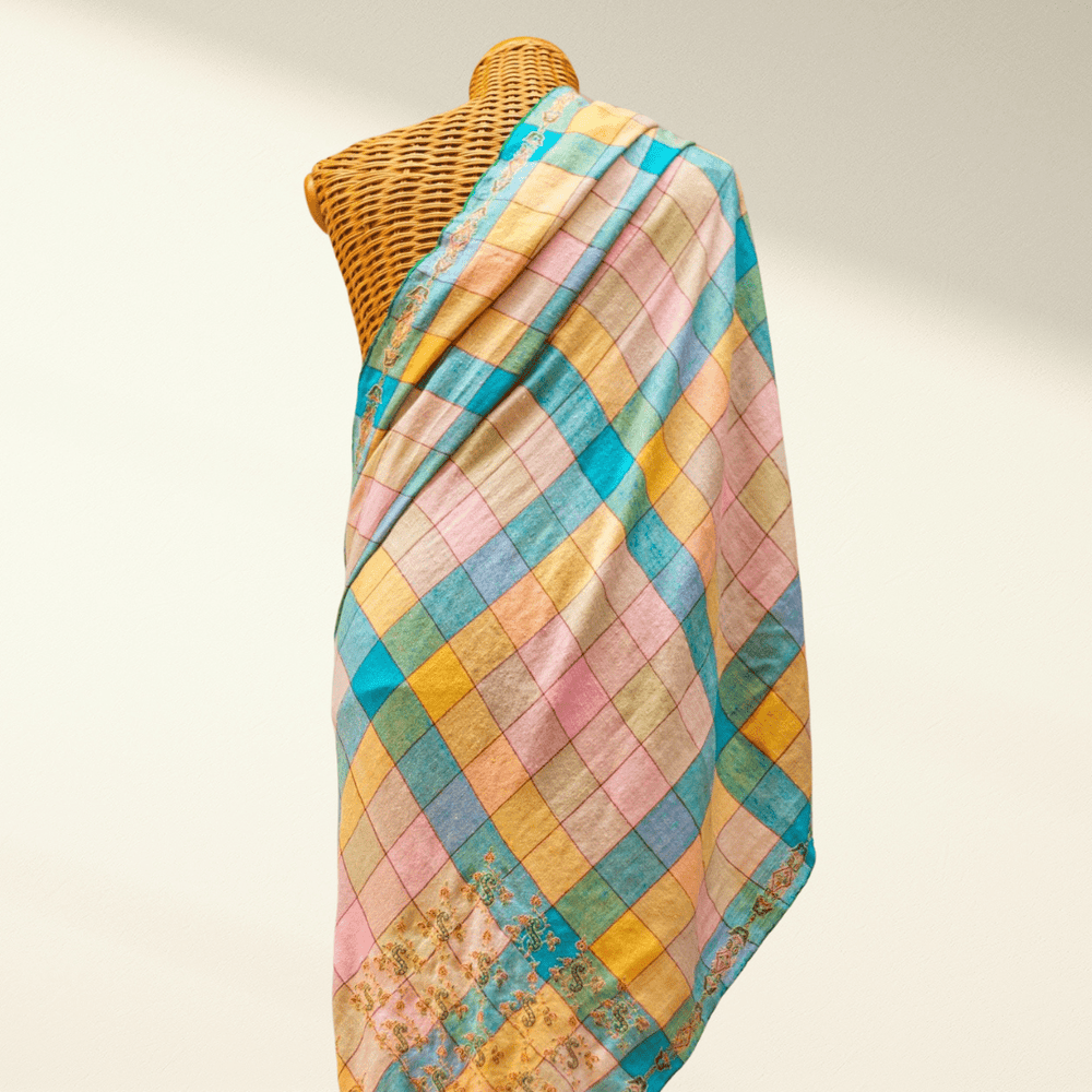 Luxury Pashmina Shawl AYESHA Handcrafted Cashmere Soft Elegant Shawl - Indus Weavers
