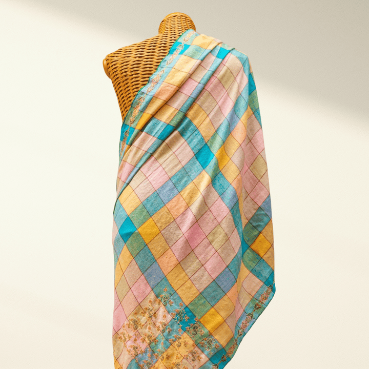 Luxury Pashmina Shawl AYESHA Handcrafted Cashmere Soft Elegant Shawl - Indus Weavers