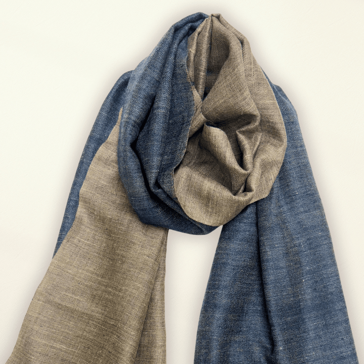 NOOR – Handwoven Reversible Pashmina Stole | Dual - Tone Cashmere Scarf & Wrap - Indus Weavers