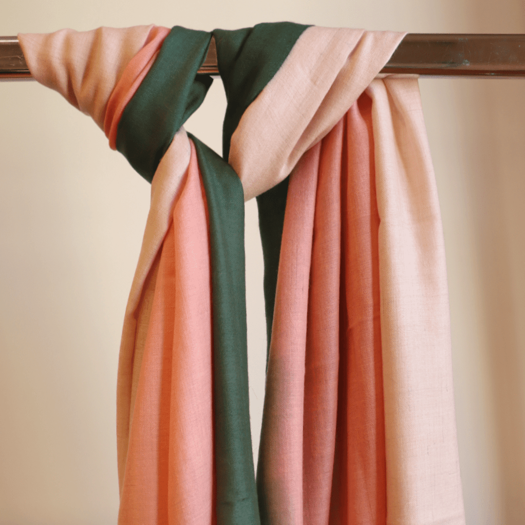Handwoven OMBRE Pashmina Shawl – Pure Shaded Luxury Wrap - Indus Weavers
