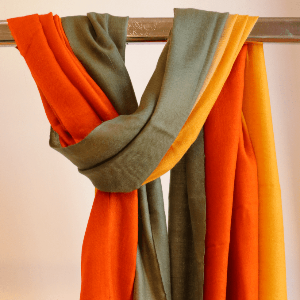 Handwoven OMBRE Pashmina Shawl – Pure Shaded Luxury Wrap - Indus Weavers